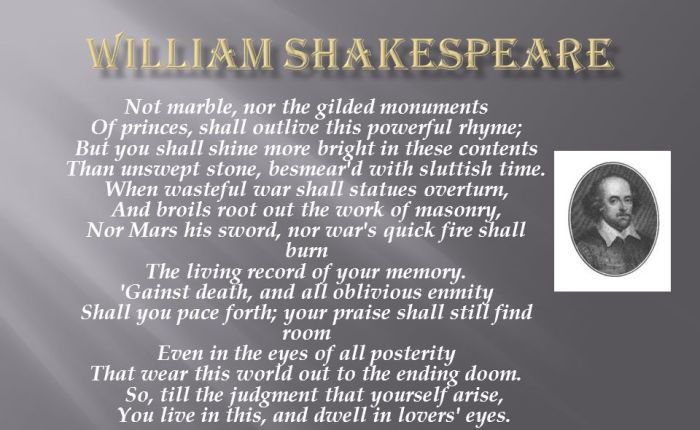 55 jaar geleden: “Eternity though Poetry” (William&nbsp;Shakespeare)