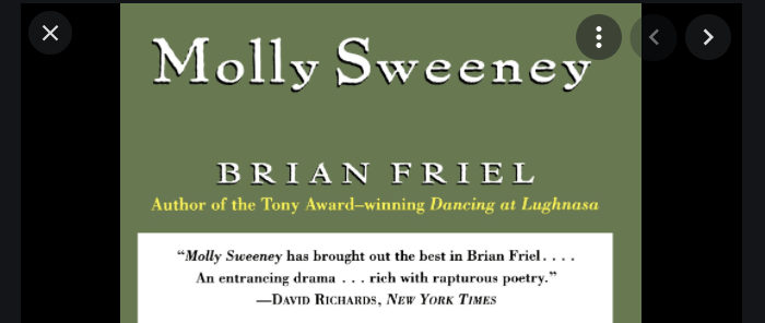 Dertig jaar geleden: “Molly Sweeney” van Brian Friel in&nbsp;Arca