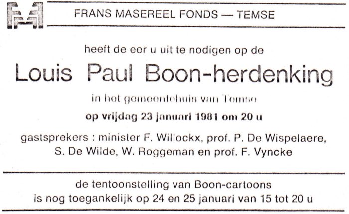 Louis Paul Boon herdacht te&nbsp;Temse