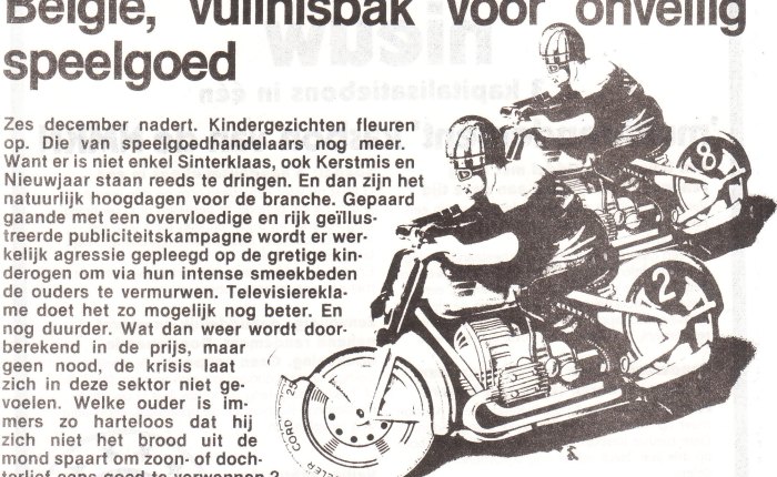Veertig jaar geleden: België, vuilnisbak voor onveilig&nbsp;speelgoed