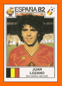 Juan LOZANO Panini Belgique 1982