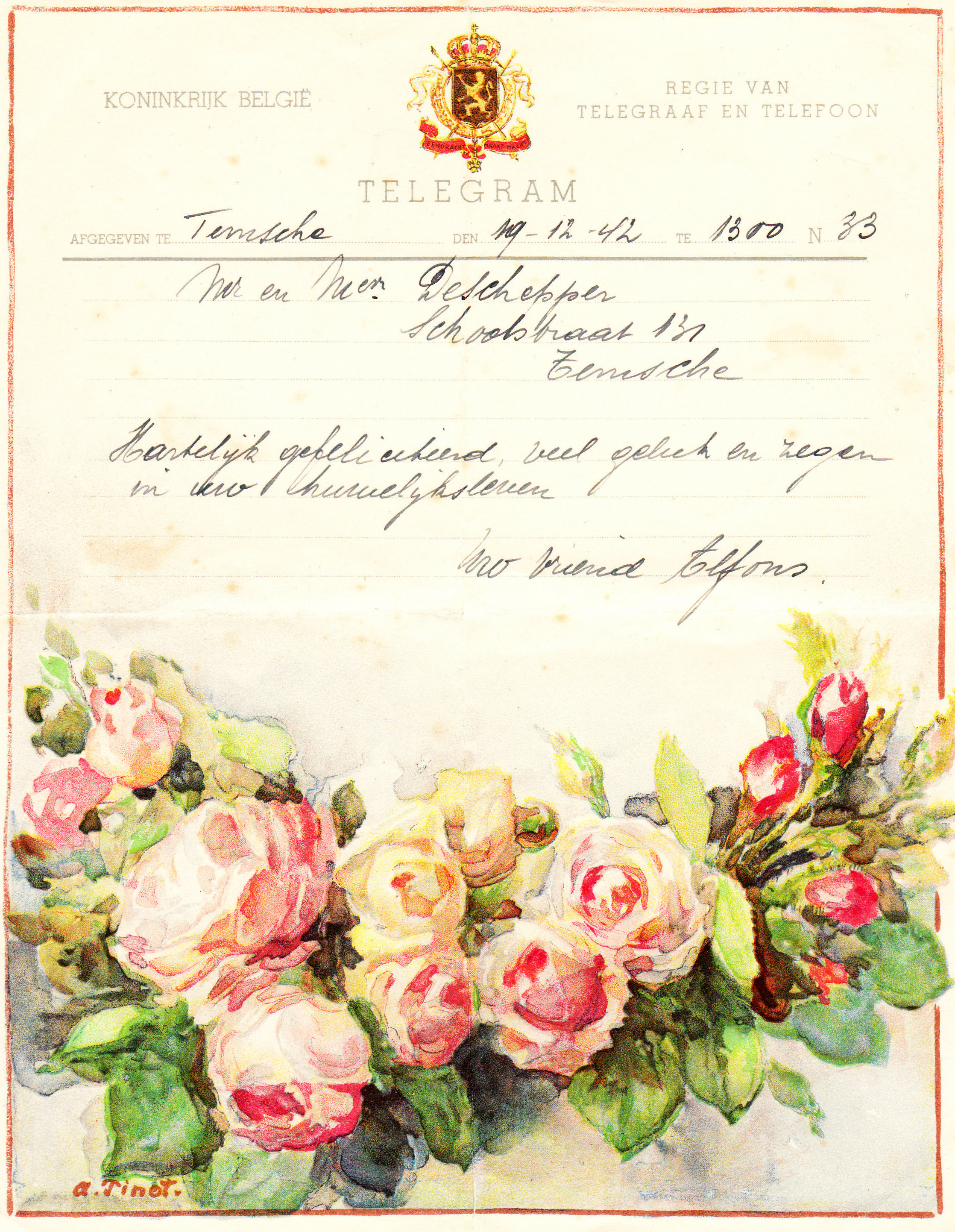 49 Huwelijkstelegram