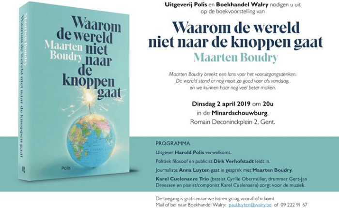 Vijf jaar geleden “Waarom de wereld niet naar de knoppen gaat” van Maarten&nbsp;Boudry