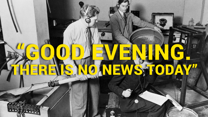 95 jaar geleden: “There is no&nbsp;news”