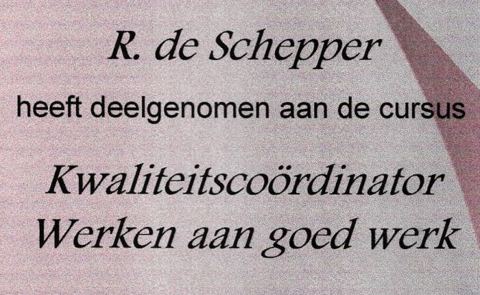 25 jaar geleden: kwaliteitscoördinator