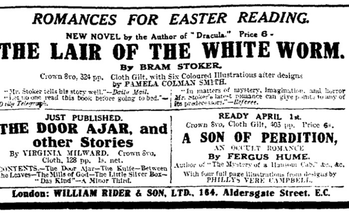 “The lair of the white worm” van Bram&nbsp;Stoker