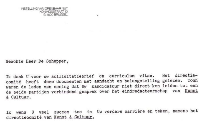 35 jaar geleden: alweer een&nbsp;afwijzing