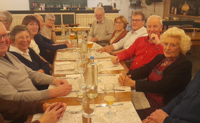 Eergisteren: nieuwjaarsdrink van de oudleerlingen