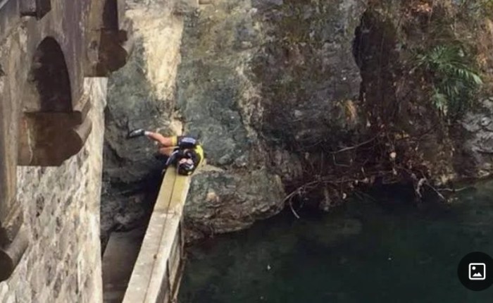 Tien jaar geleden: wielrenner valt in&nbsp;rivier