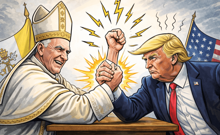 De peperbus van nonkel Miele (106): de paus tegen&nbsp;Trump