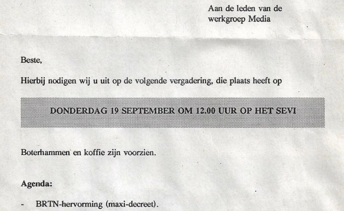 Dertig jaar geleden: vergadering van de werkgroep&nbsp;media